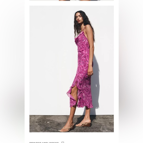 Zara Printed midi dress - Picture 5 of 10